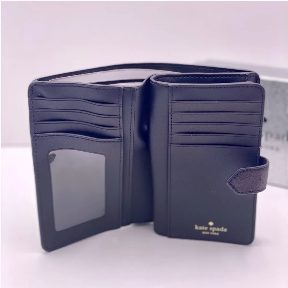 Kate Spade Deep Medium Bifold Wallet Black